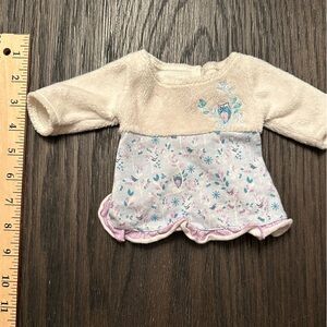 American Girl Cream and Pink Doll Dress